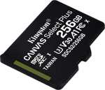 Карта памяти Kingston Canvas Select Plus microSDXC 256 ГБ, SDCS2/256GBSP (UHS-I, U1, class 10, скорость чтения: 100 МБ/с, записи: 85 МБ/с)