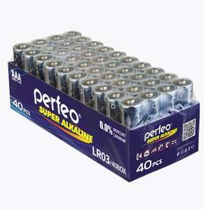 Батарейки Perfeo AAA Super Alkaline алкалиновые (щелочные) мизинчиковые, 40шт, 1.5V