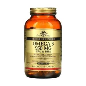БАД Solgar Omega 3, 950 мг, 100 капсул