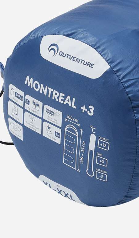 Спальный мешок Outventure Montreal +3 правосторонний