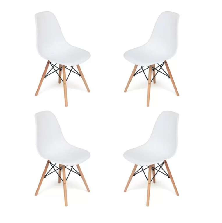 Комплект стульев 4 шт. RIDBERG DSW EAMES, белый ( + баллы спасибо возврат )