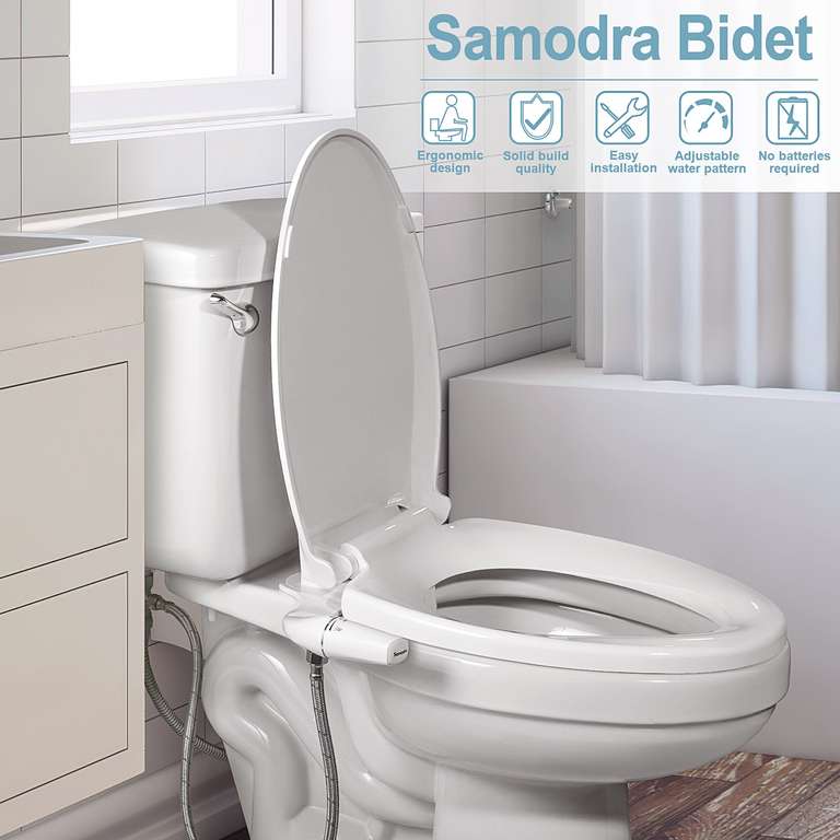Сиденье для унитаза SAMODRA с регулируемым давлением воды (бидэ)