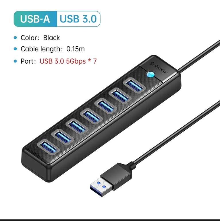 Разветвитель USB 3.0, 7 портов Orico