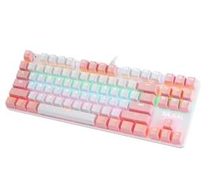 Игровая клавиатура проводная Techshow C10601WBL, розовый, белый (из-за рубежа)