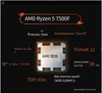 Процессор AMD Ryzen5 7500F OEM, без кулера (из-за рубежа, 14413 руб с озон картой)