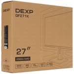Монитор DEXP QF271K (27", IPS, 2560x1440, 75 Гц, 350 Кд/м², sRGB 107%)