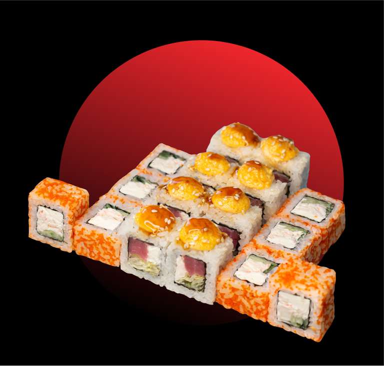 [Пермь, возможно, другие] Фудзияма сет суши 16шт. в den-sushi