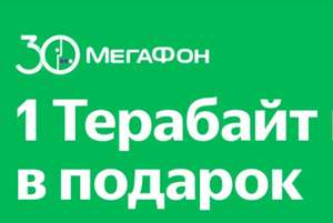 1 Терабайт интернета на 12 месяцев в подарок при подключении к Мегафону на Яндекс Маркете (только в Москве)