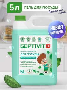 Гель для мытья посуды SEPTIVIT 5л + гель без запаха в описании