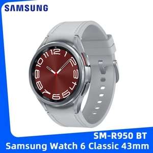 Смарт-часы Samsung Galaxy Watch 6 Classic, 43мм, серый и черный (из-за рубежа, цена с Озон картой)
