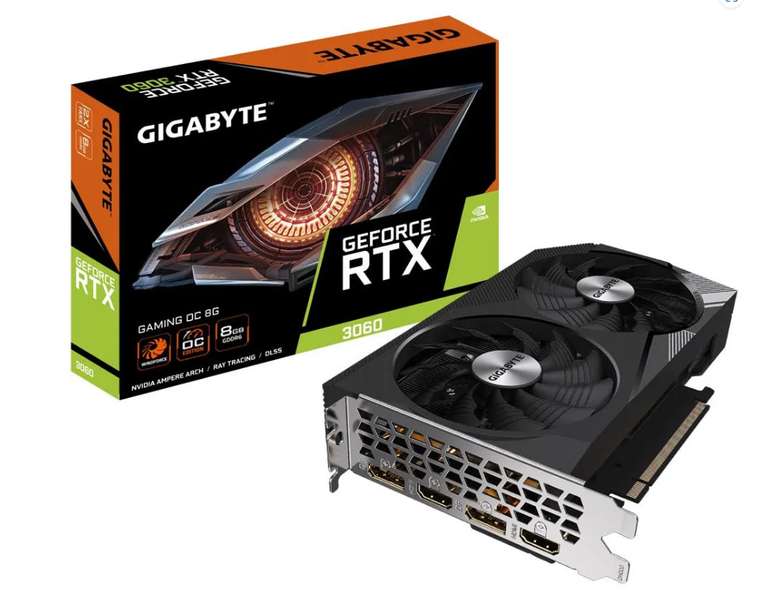 Видеокарта Gigabyte GeForce RTX 3060 8 ГБ (урезанная)