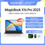 Ноутбук Honor MagicBook X16 Pro 2023, 16", 1920x1200, Ryzen 7 7840HS,16 ГБ, 512 ГБ, AMD Radeon780M, windows 11