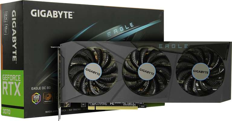Видеокарта Gigabyte GeForce RTX 3070 8 ГБ EAGLE LHR из-за рубежа