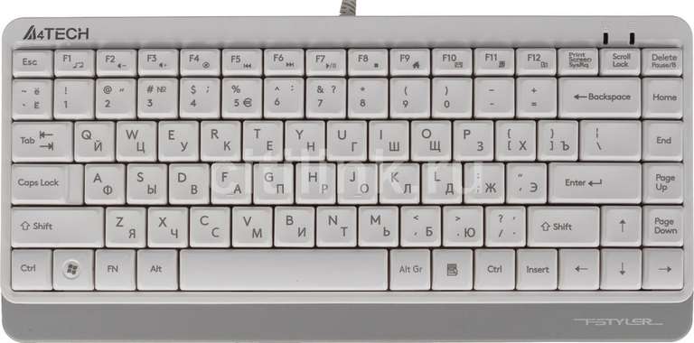 Клавиатура A4TECH Fstyler FK11, USB, белый