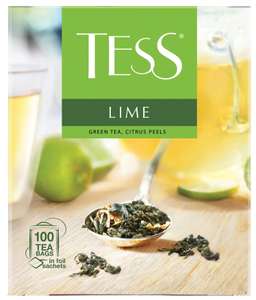 Чай зеленый Tess Lime в пакетиках, 100 пак.