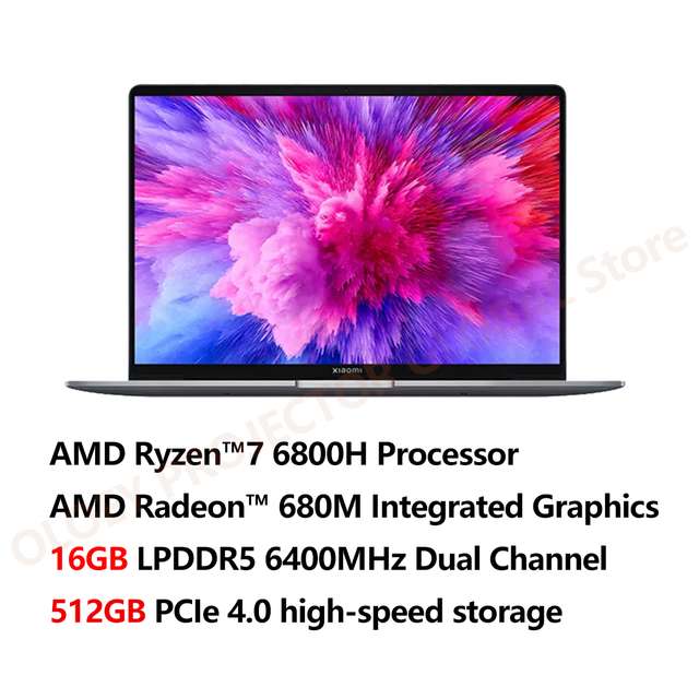 Ноутбук Xiaomi Book Pro 14 OLED, 14", 2880*1800, OLED, Ryzen 7 6800H, 16/512 Гб, AMD Radeon 680M, windows 11