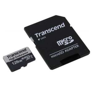Карта памяти Transcend microSD 128GB Transcend microSDXC Class 10 UHS-I U1 (TS128GUSD350V), при оплате картой OZON