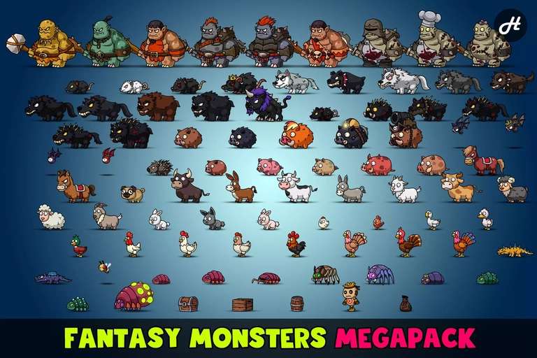 Ассет «Fantasy Monsters Animated (Megapack)» для Unity