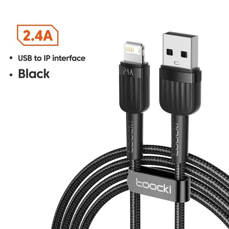 USB-кабель Toocki для iPhone 2,4A 0.5m