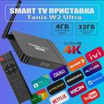 Приставка Tanix W2 ULTRA 4/32GB с улучшенными Wi-Fi и охлаждением