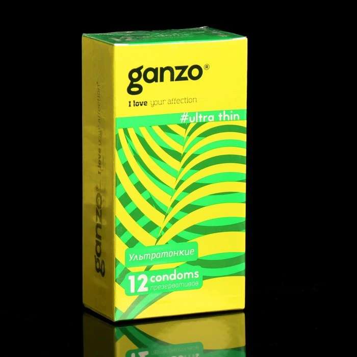 Презервативы «Ganzo» Ultra thin, ультра тонкие, 12 шт х 2 пачки (207₽ за 1 пачку)