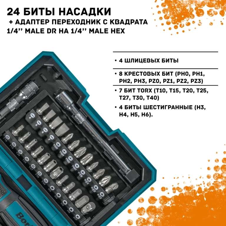 Набор ручного инструмента BORT BTK-38 (с 17.04)