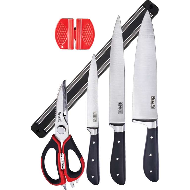 Набор ножей + ножницы 6 предметов Regent inox Linea TRAMONTO