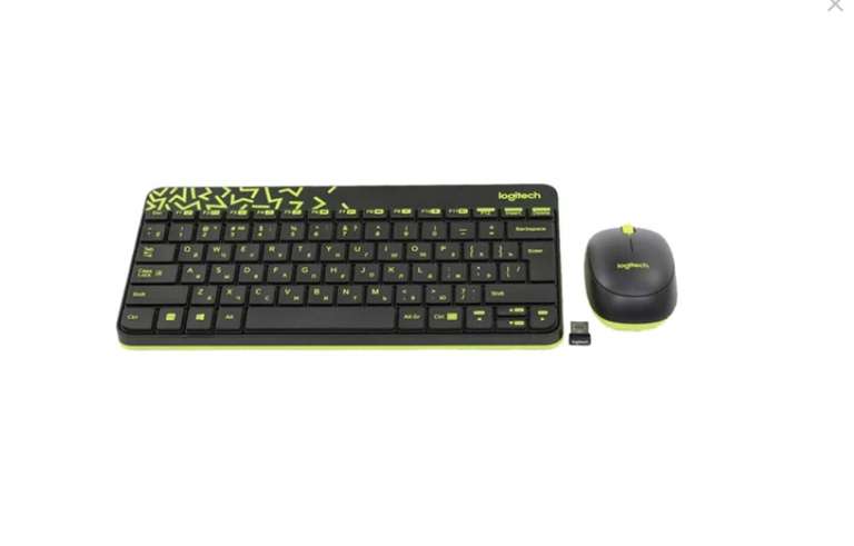 Комплект клавиатура+мышь Logitech Wireless Combo MK240 Nano Black