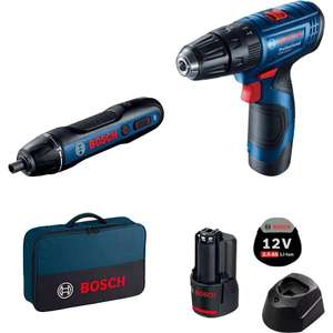 Шуруповерт Bosch GSB 120 + аккум. отвертка Bosch GO + сумка