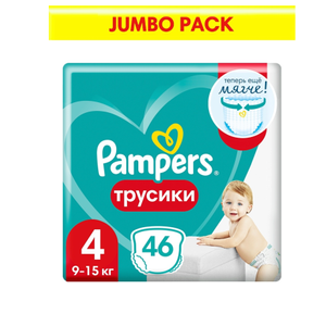 Pampers Pants Трусики Размер 4, 46 шт., 9-15 кг