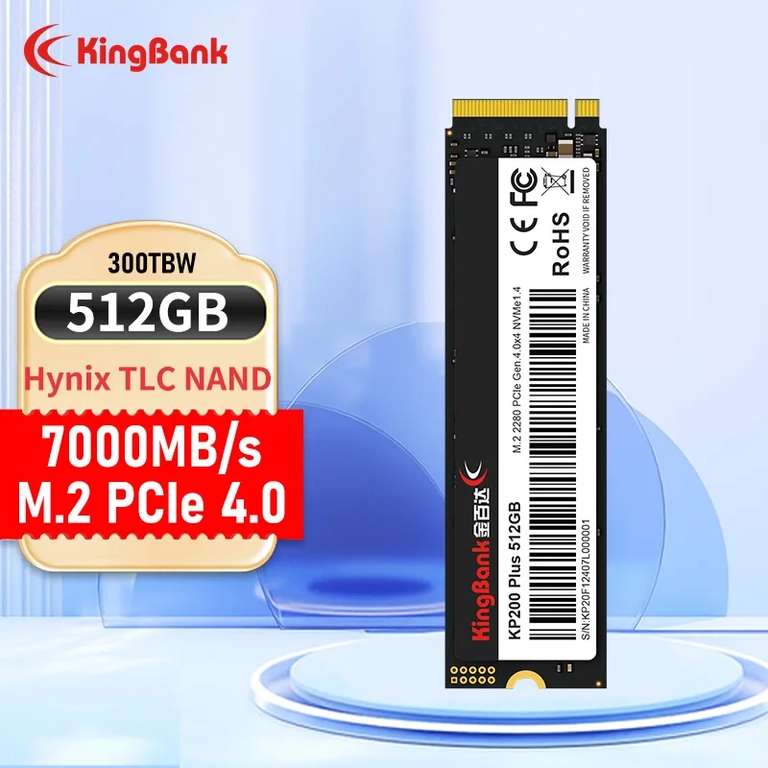 SSD Kingbank KP200 Plus 512ГБ (Hynix PC801) (NVME, PCIE4.0)