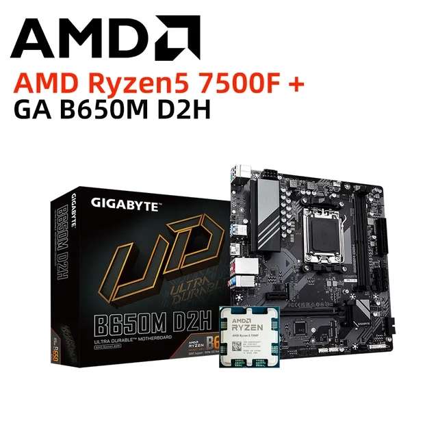 Комплект Ryzen 5 7500f + Gigabyte B650M D2H