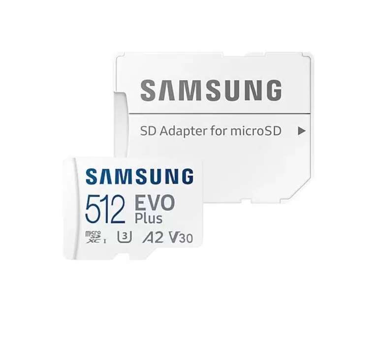 Карта памяти Samsung EVO Plus 512GB (Возврат 55%=1973 бонусов при оплате Сбером)