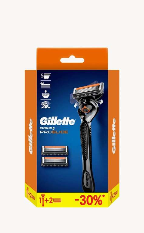 Мужская Бритва Gillette Fusion5 ProGlide , 3 кассеты, с 5 лезвиями, с углеродным покрытием, с технологией FlexBall, с триммером