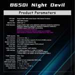 Материнская плата JGINYUE ITX B650i Night Devil AM5 Motherboard