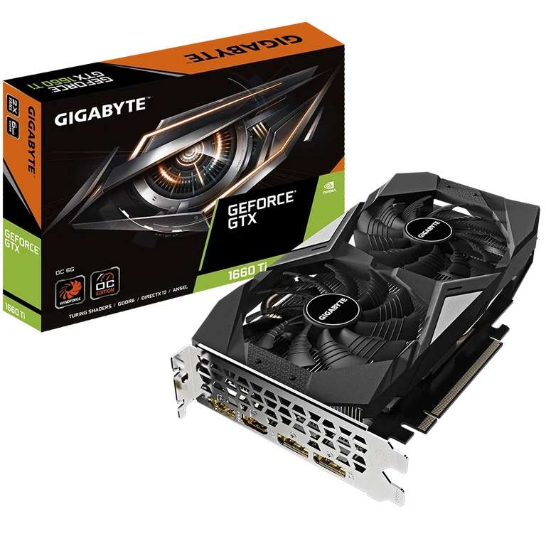 Видеокарта Gigabyte GeForce GTX 1660 Ti 6 ГБ (GV-N166TOC-6GD)