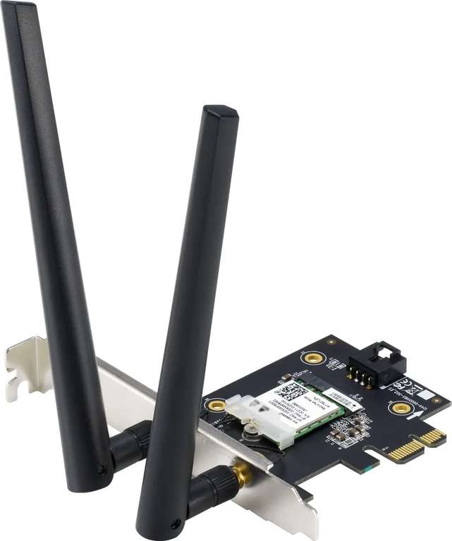 Сетевой адаптер WiFi + Bluetooth Asus PCE-AX1800 AX1800 PCI Express (ант.внеш.съем) 2ант. (с картой OZON)