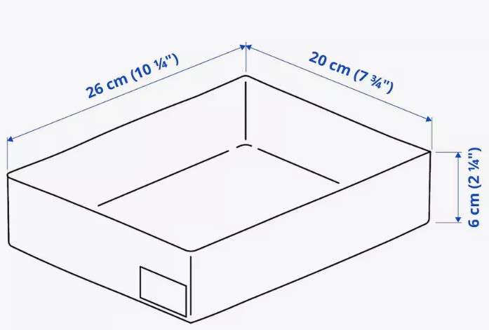 Органайзер для хранения IKEA STUK / ИКЕА СТУК, 26x20x6 см (цена с wb-кошельком)