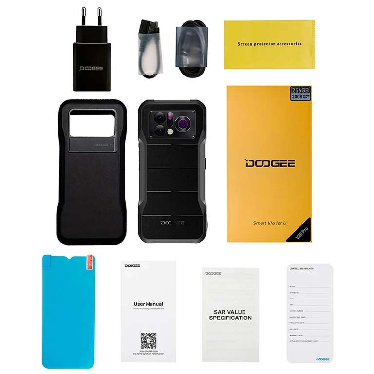 Смартфон DOOGEE V20 Pro 12/256 ГБ (AMOLED, тепловизор), пошлина ≈300₽
