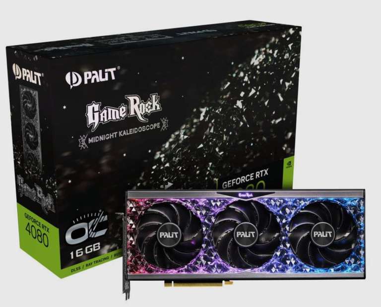 Видеокарта Palit GeForce RTX 4080 16 ГБ (NED4080S19T2-1030G GameRock OC) (цена с Озон картой)