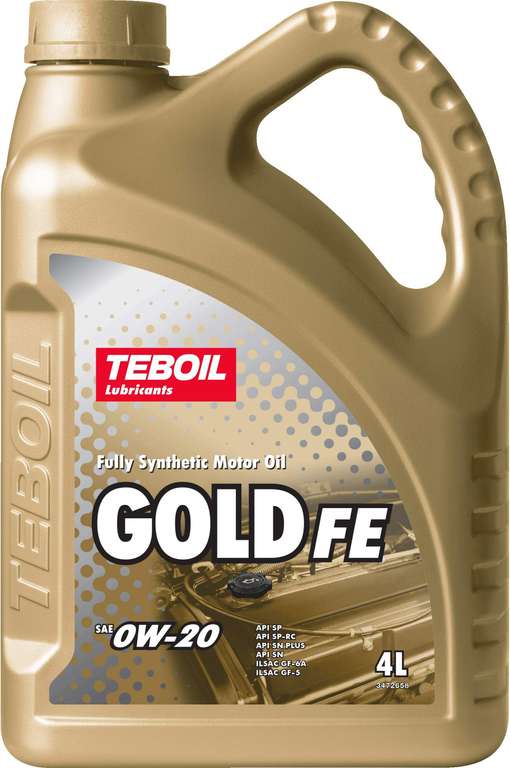 Моторное масло Teboil Gold FE 0W-20, 4 л + возврат 40%