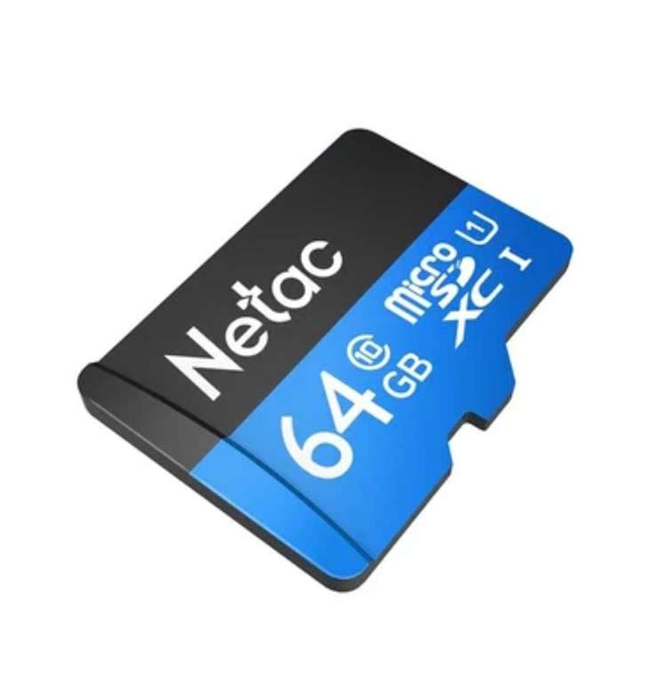 Карта памяти Netac microSD 64 ГБ Class 10