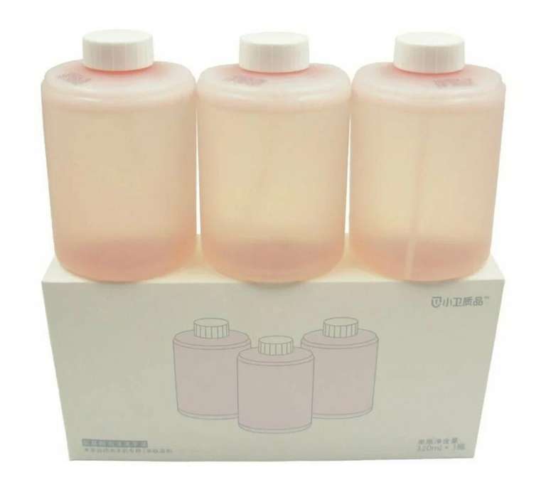 Мыло жидкое для дозатора Xiaomi Mijia pink, 3 шт. х 320 мл