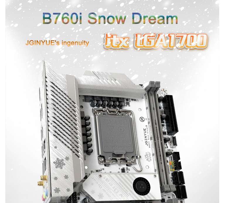 Материнская плата JGINYUE B760i s1700 (Intel 12,13) itx (b760i ddr4)