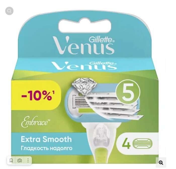 Сменные кассеты для бритья VENUS Embrace 4шт (818₽ для новорегов)