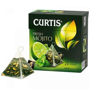 Чай Curtis Fresh Mojito зелёный ароматизированный 20 пирамидок