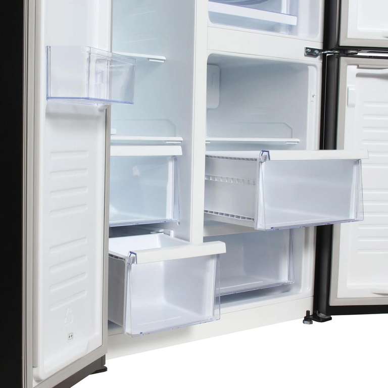 Холодильник трехкамерный Hyundai CS5073FV (Total No Frost, Side by Side, инверторный, 529л)