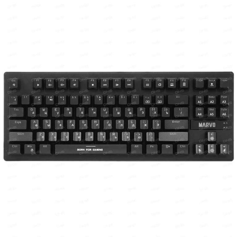 Клавиатура механическая Marvo KG901 (87 клавиш, переключатели Jixian Blue, подсветка RGB)