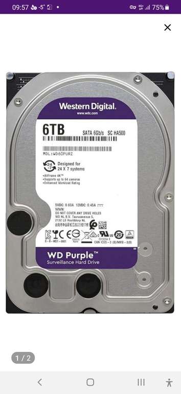 HDD WD Purple WD63PURZ 6Tb
