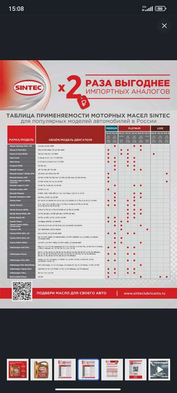 Моторное масло SINTEC PLATINUM 5W-30 Синтетическое, 4 л (при оплате Ozon Картой)
